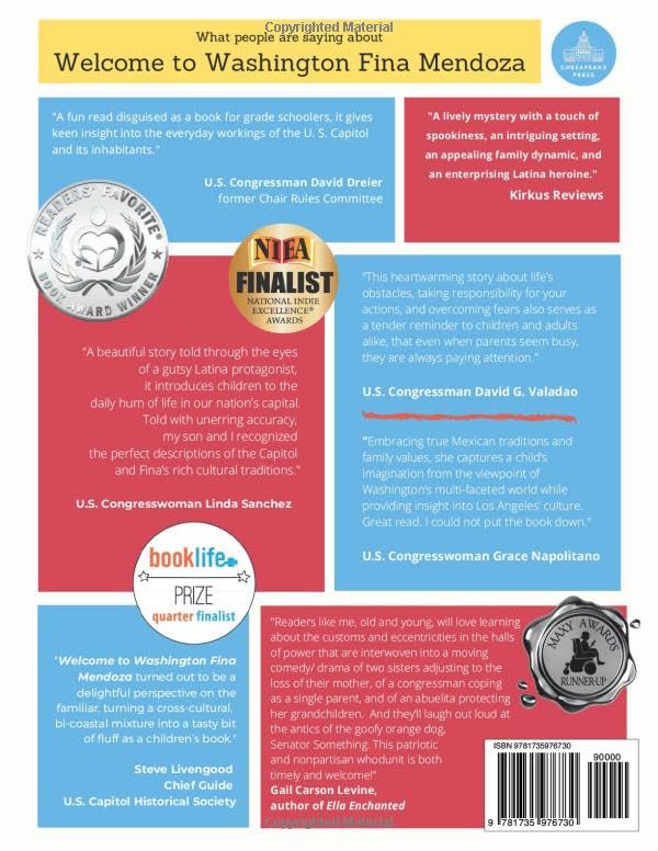 Teacher's Guide to Welcome to Washington Fina Mendoza by Kitty Felde, Grades 3-5: Information about Congress, citizenship, quizzes, math problems, ... fun facts, recipes, and a coloring page - Image 2