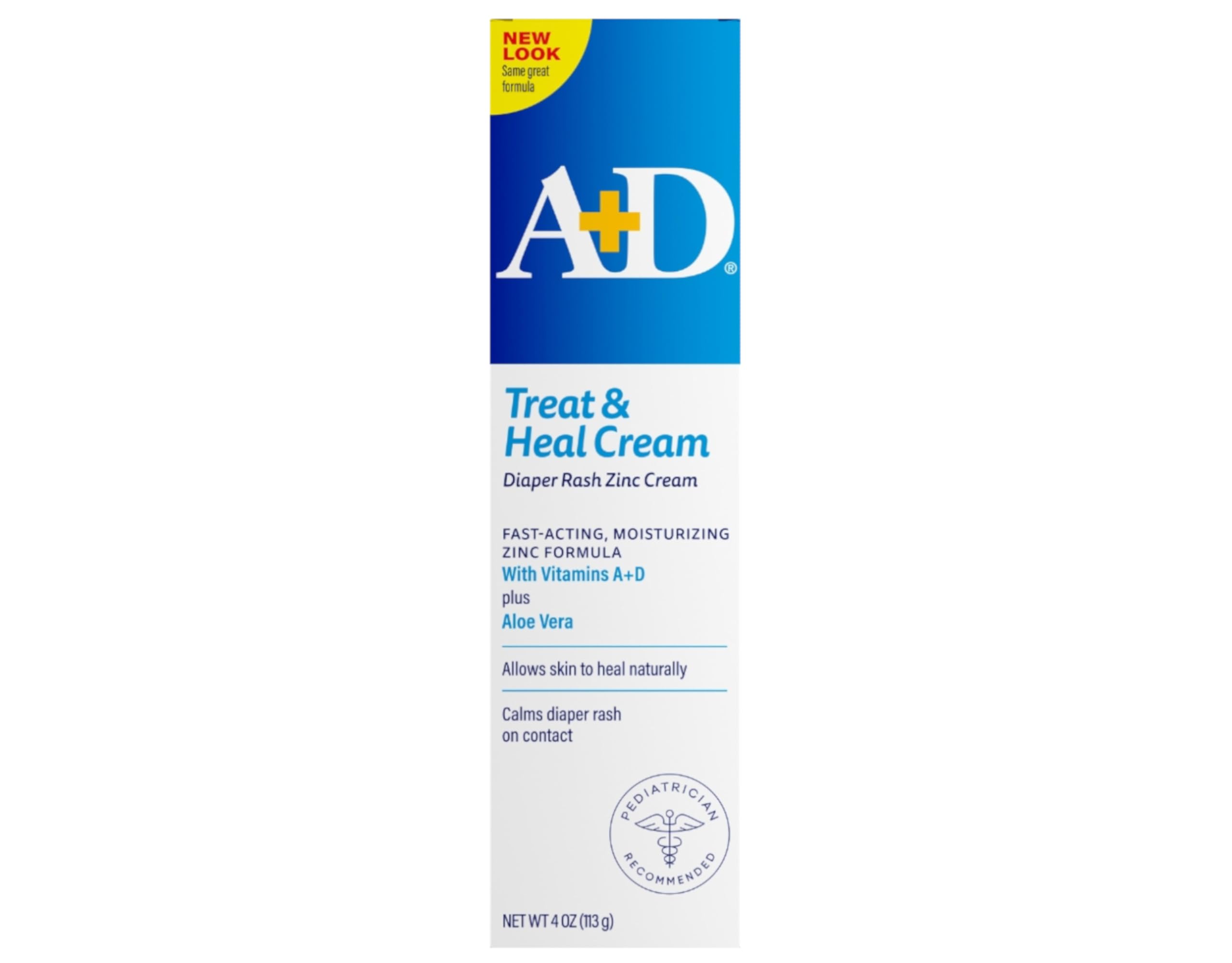 A+D Diaper Rash Cream Zinc Oxide, 4 Ounces each (Pack of 3)