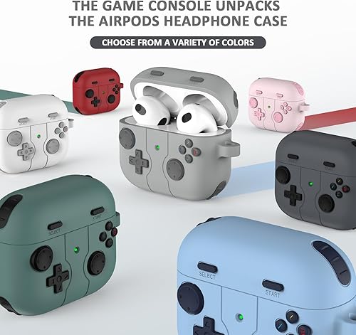 Miniatura 6 de Funda para AirPods de tercera generación con llavero, diseño de jugador de juegos para niños, adolescentes, mujeres y hombres, funda de silicona