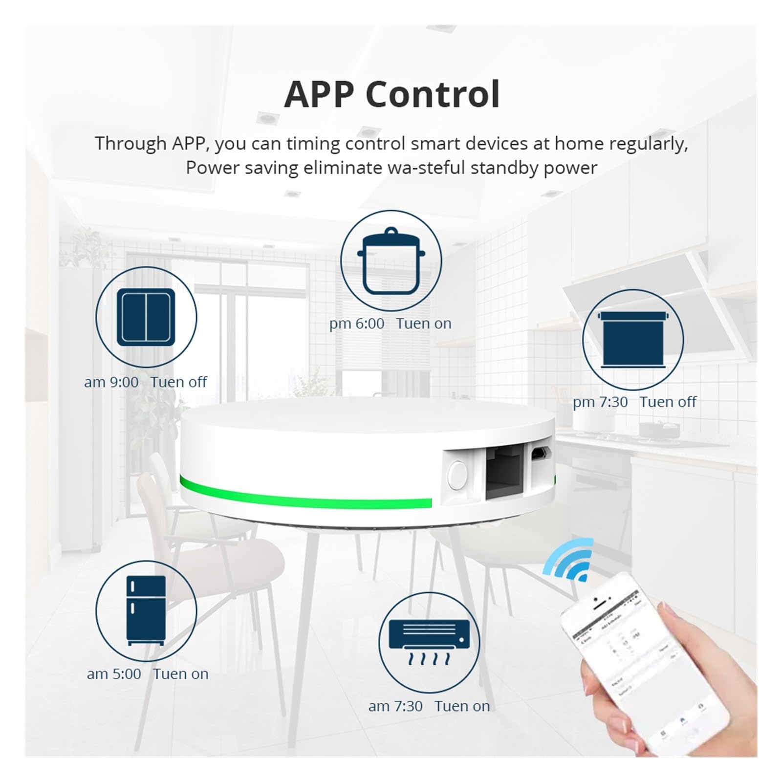 THikk Passerelle Intelligente Tuya Zigbee, Hub Zigbee 3.0, (avec Prise réseau) Connexion Filaire, Commandes Smart Life(Homekit Control)