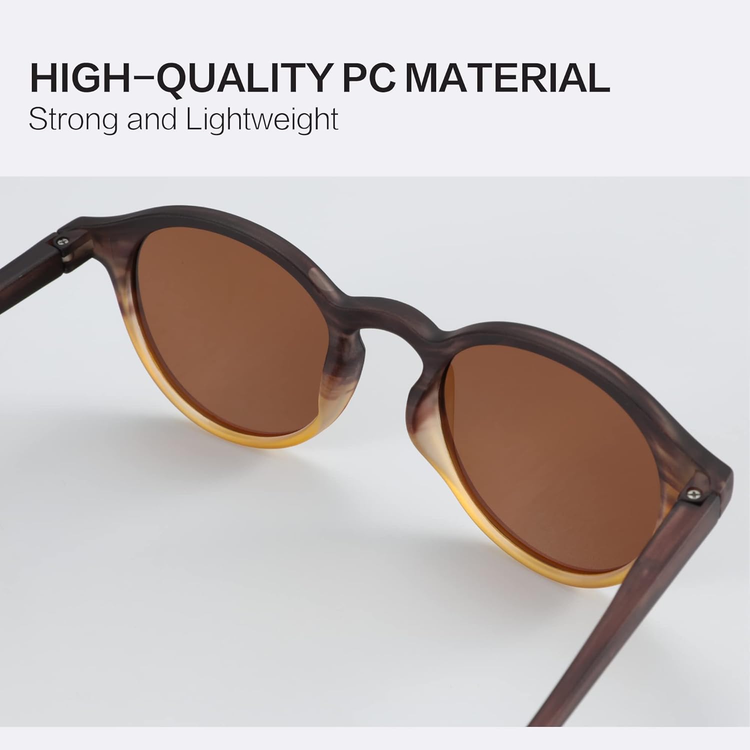 ZENOTTIC Polarized Round Sunglasses, Stylish Sunglasses for Men and Women Retro Classic, Multi-Style Selection - Image 5