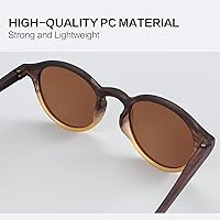 Vista 18 de ZENOTTIC Lentes de sol redondos polarizados, elegantes lentes de sol para hombres y mujeres, retro clásicos, selección de varios estilos