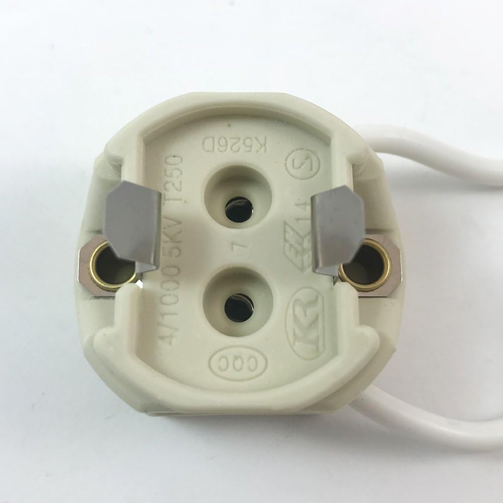 G12 BASE SOCKET MEDIUM BI-PIN 24" LEADS FOR HALOGEN AND METAL HALIDE LAMPS RATED 1000V 5KV RATED