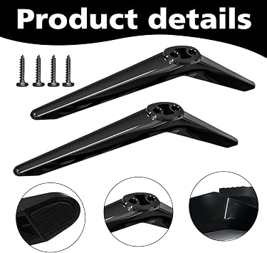 TV Stand Base Pedestal Feet with 4 Screws,Universal TV Feet and TV Legs Replacement Stand for Samsung TV and LG TV Stand,Non-Slip Plastic TV Base for 24 Inch to 55 Inch Flat Screen Television