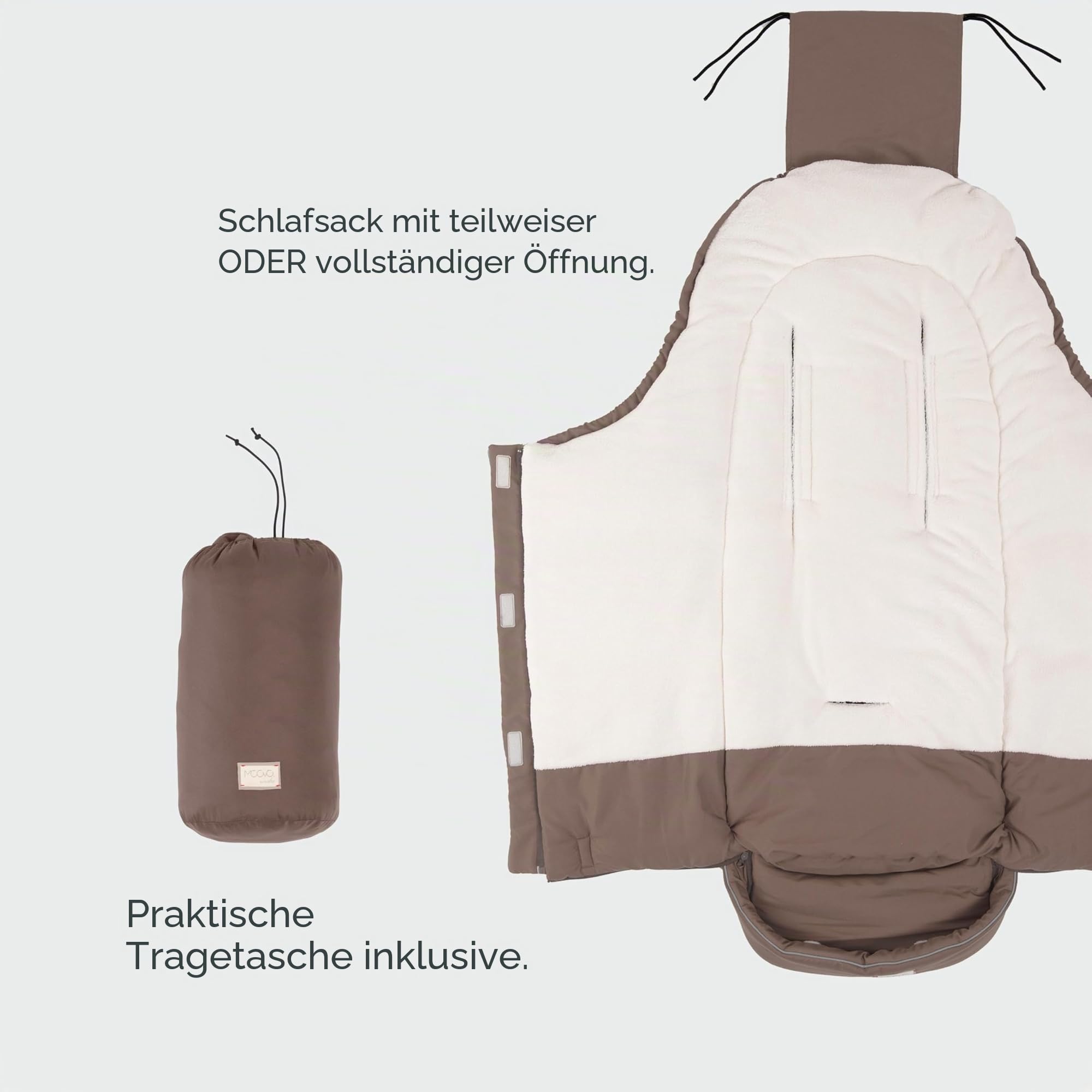 Nuvita 9545 Junior City | Universal-Fußsack für Kinderwagen | Perfekt für Kinder von 6 bis 36 Monaten (100 cm) | Samtweiches Material und Komfort für Ihr Kind bis zu -10 °C | Salbeigrün