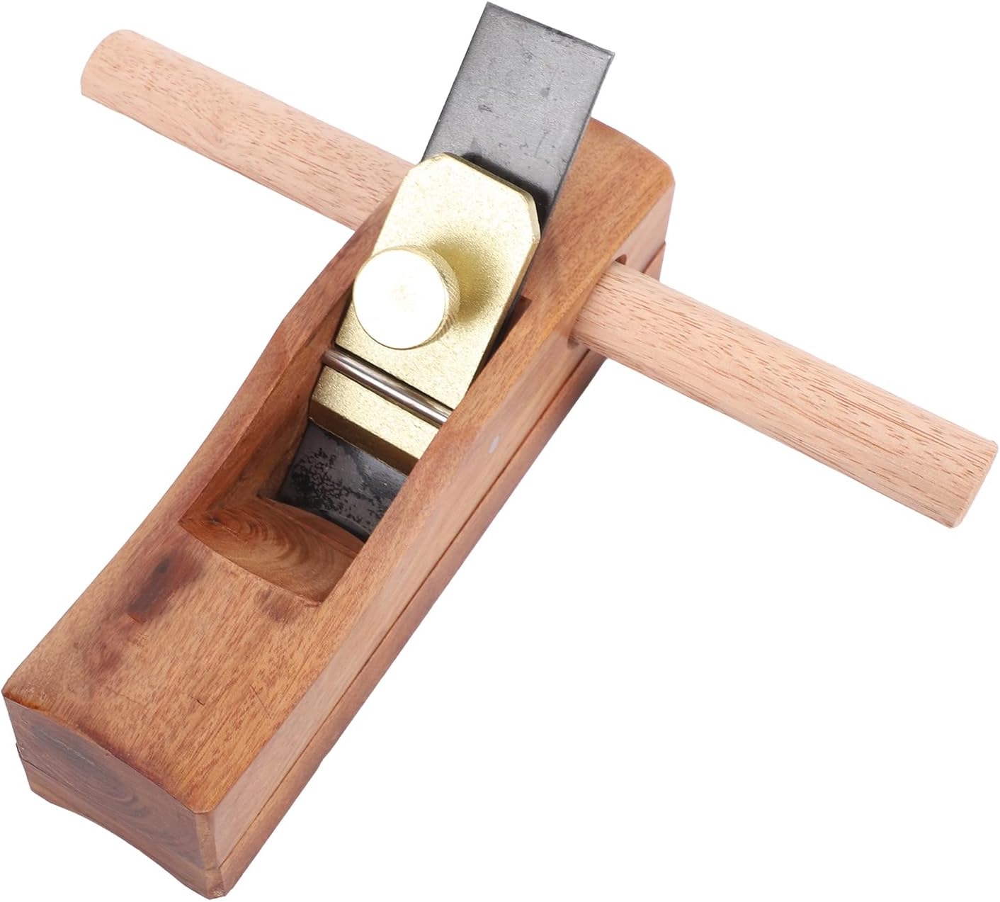 Fafeicy Wood Planer Woodworking Hand Planing Tool Block Plane for Trimming Craft Red Rosewood with Tool Steel Blade