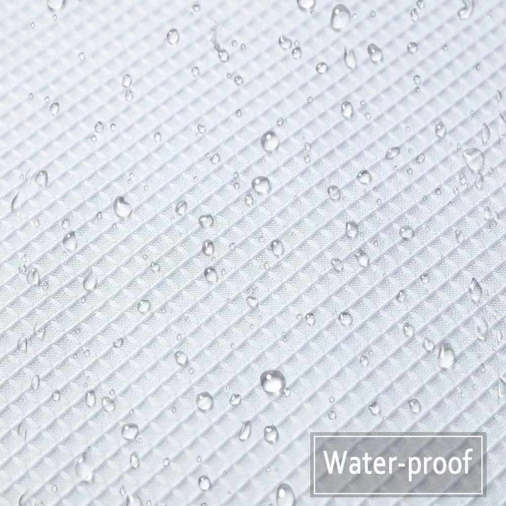 NANAN Waffle Woven Textured Short Curtains for Bathroom Waterproof Window Covering for Kitchen - 30" x 30", White, Set of 2 - Image 5