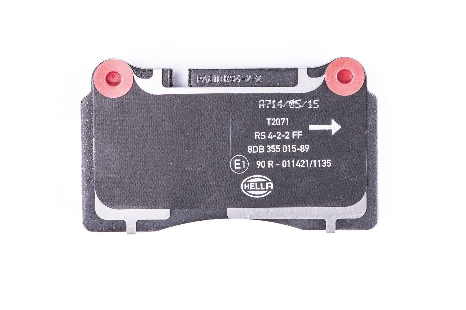 HELLA PAGID 8DB 355 015-891 Zestaw klocków hamulcowych - T2071 - Grubość: 16.6[mm] - System hamulcowy: Brembo - przygotowany dla wskaźnika zużycia - dla m. in. ASTON MARTIN