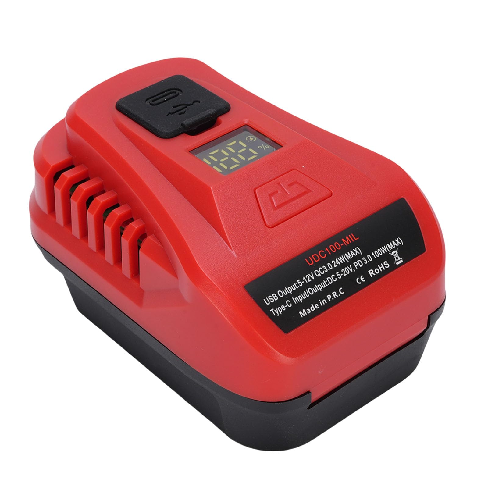 Onduleur 2 en 1 charge rapide 100W Walfront avec écran LED pour batterie 18V
