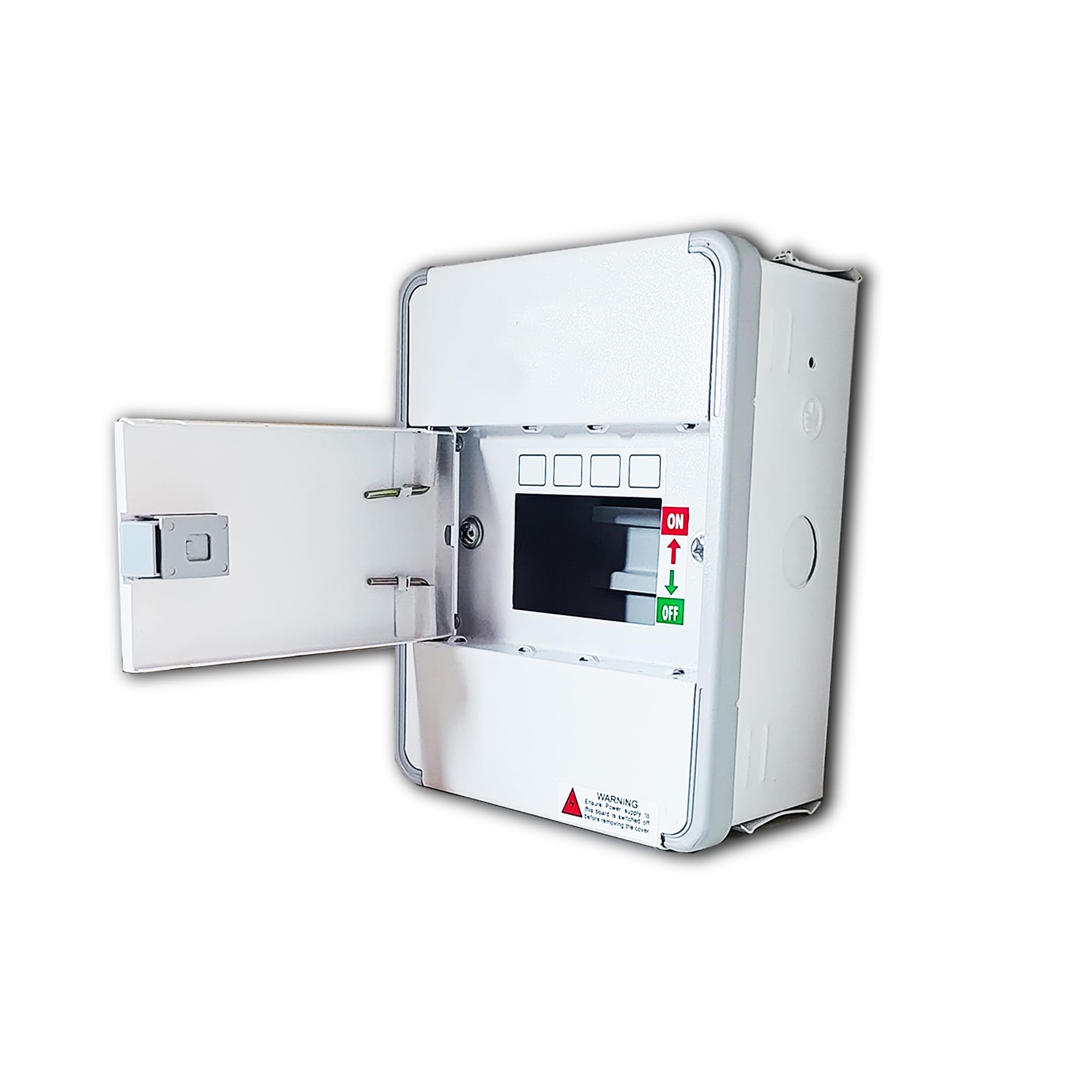 WILDSWANS CSS-CASA/HC/♯2×EB/DBRN Glare Max Double Door MCB Distribution Board | 4 Way SPN Metal