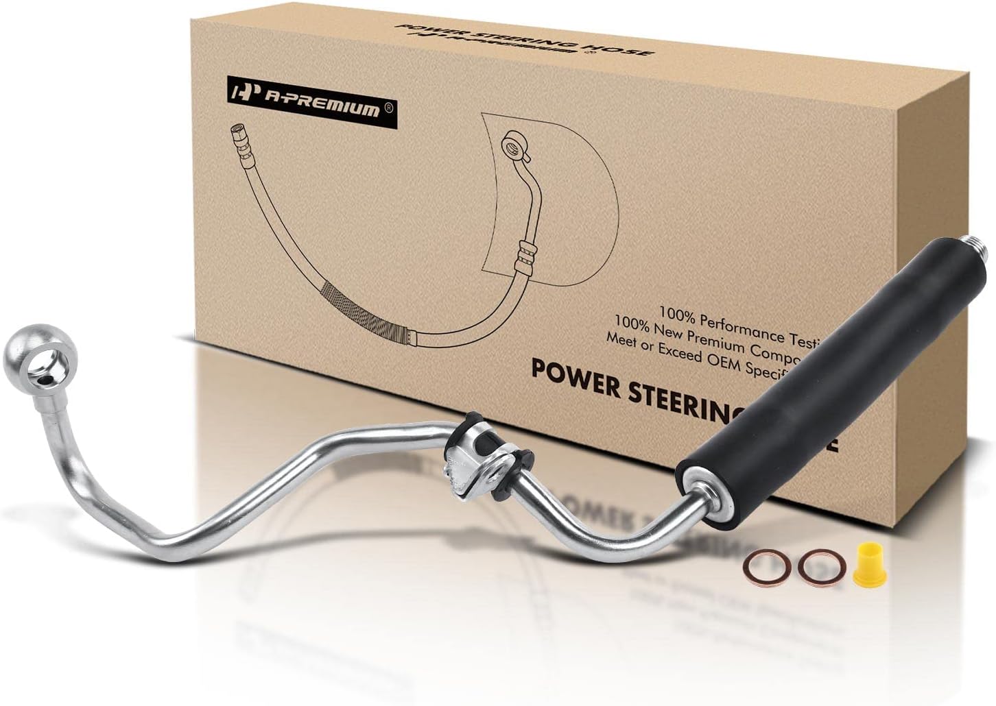 A-Premium Power Steering Pressure Hose Line Assembly Compatible with Audi A4 2002-2005, A6 2002-2006, A4 Quattro 2002-2006, A6 Quattro 2002-2006, 3.0L, From Pump