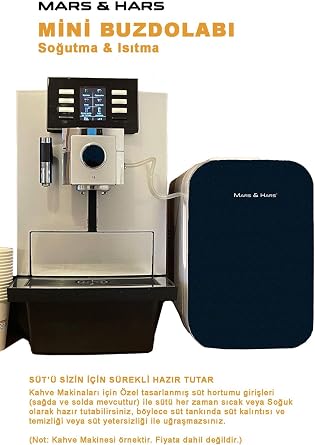 Mars & Hars 10 Lt. Mini Refrigerator 12V and 220V with Cooling and Heating Features (With Milk Hose Inlet for Coffee Mak.) [Energy Class E]