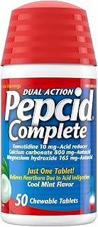 Complete Acid Reducer + Antacid Chewable Tablets, Cool Mint Flavor, 50 count by Pepcid Complete (pack of 1)