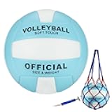 UUBEMM Volleyball Soft Touch for Indoor Outdoor Beach Park Games Gym Practice,Official Size Backyard Volleyballs with Pump for Adults,Teens, Beginners Gifts
