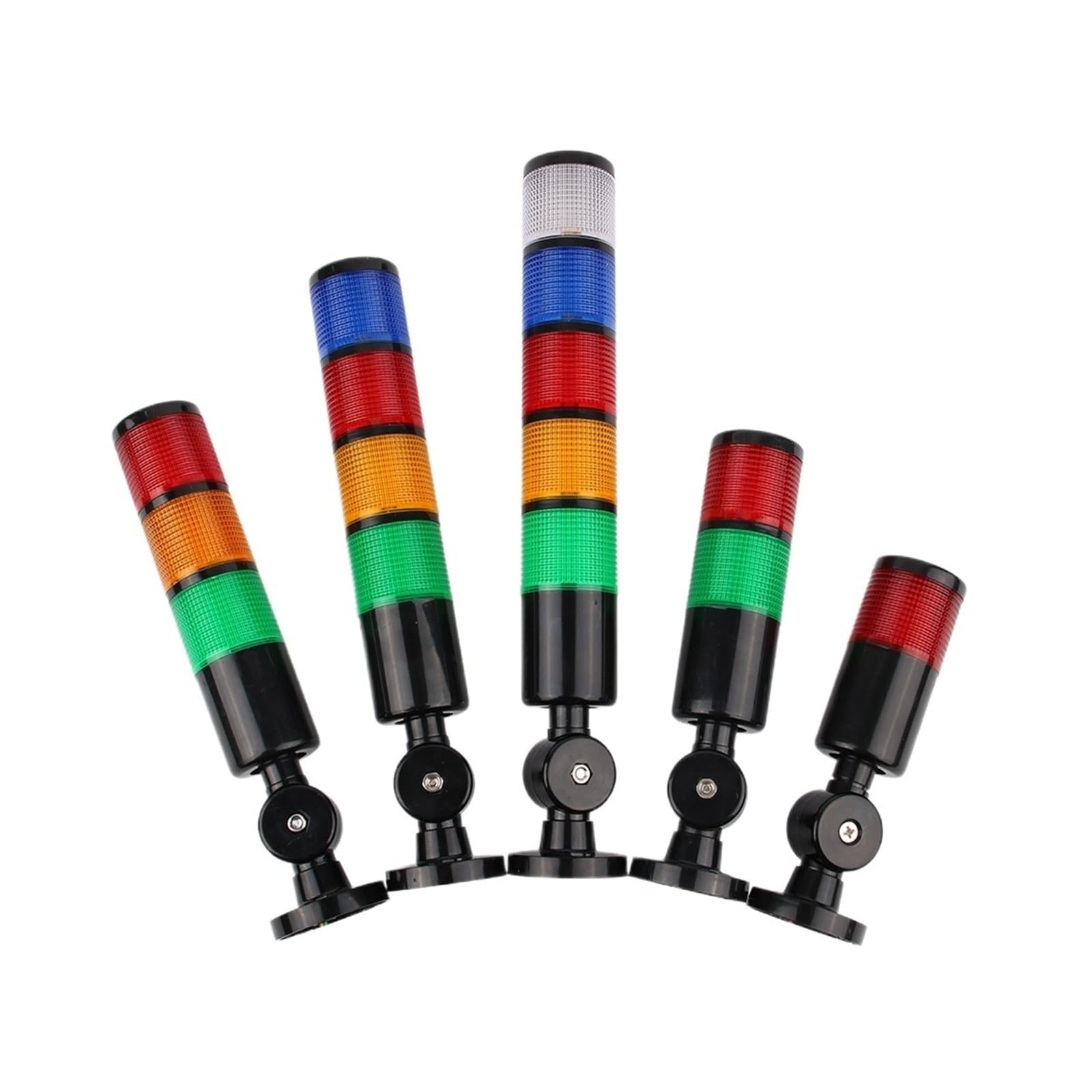 Lámpara de advertencia de luces de alarma de pila de múltiples capas de luz LED de señal constante de Flash negro de 50mm