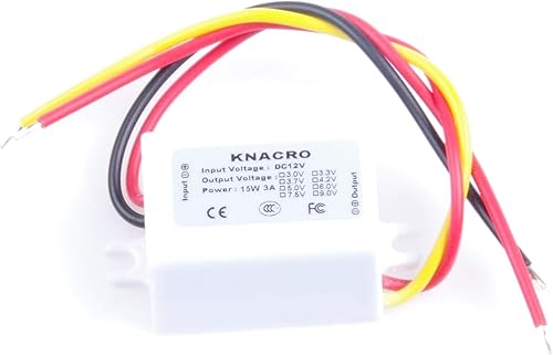 Miniatura 2 de DC 6V 9V 12V 6-22V Paso abajo a DC 3V3A 3V 3A 9W impermeable DC Buck Convertidor Regulador de voltaje 6-22V a 3V 3A Fuente de alimentación de salida