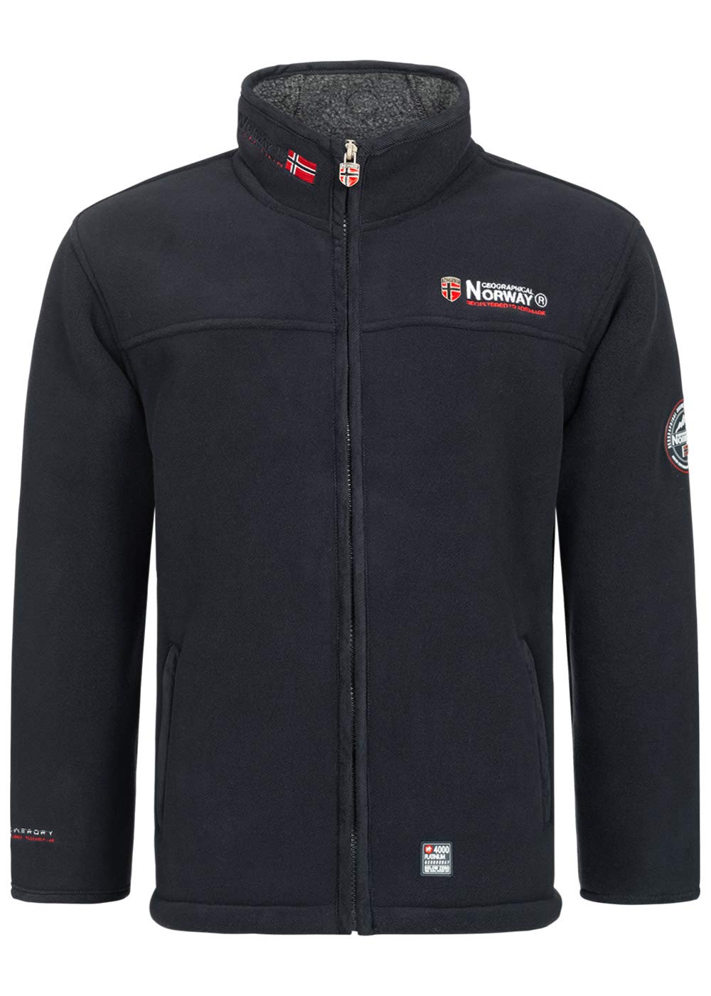Geographical Norway Ureka Polar Hombres Chaqueta Polar Caliente Piel de Peluche Forro