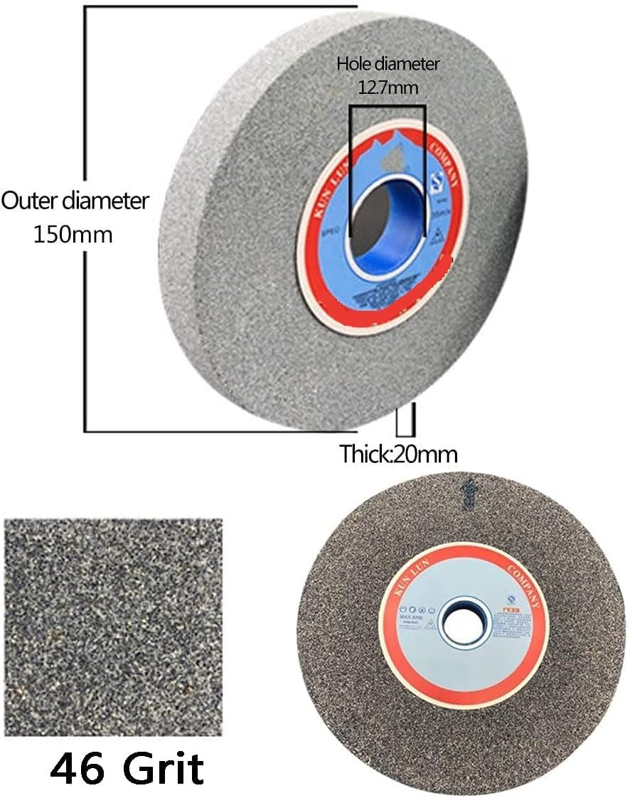 Meule en corindon marron – 150 mm x 20 mm x 12,7 mm, meule abrasive haute dureté(46 Grit)