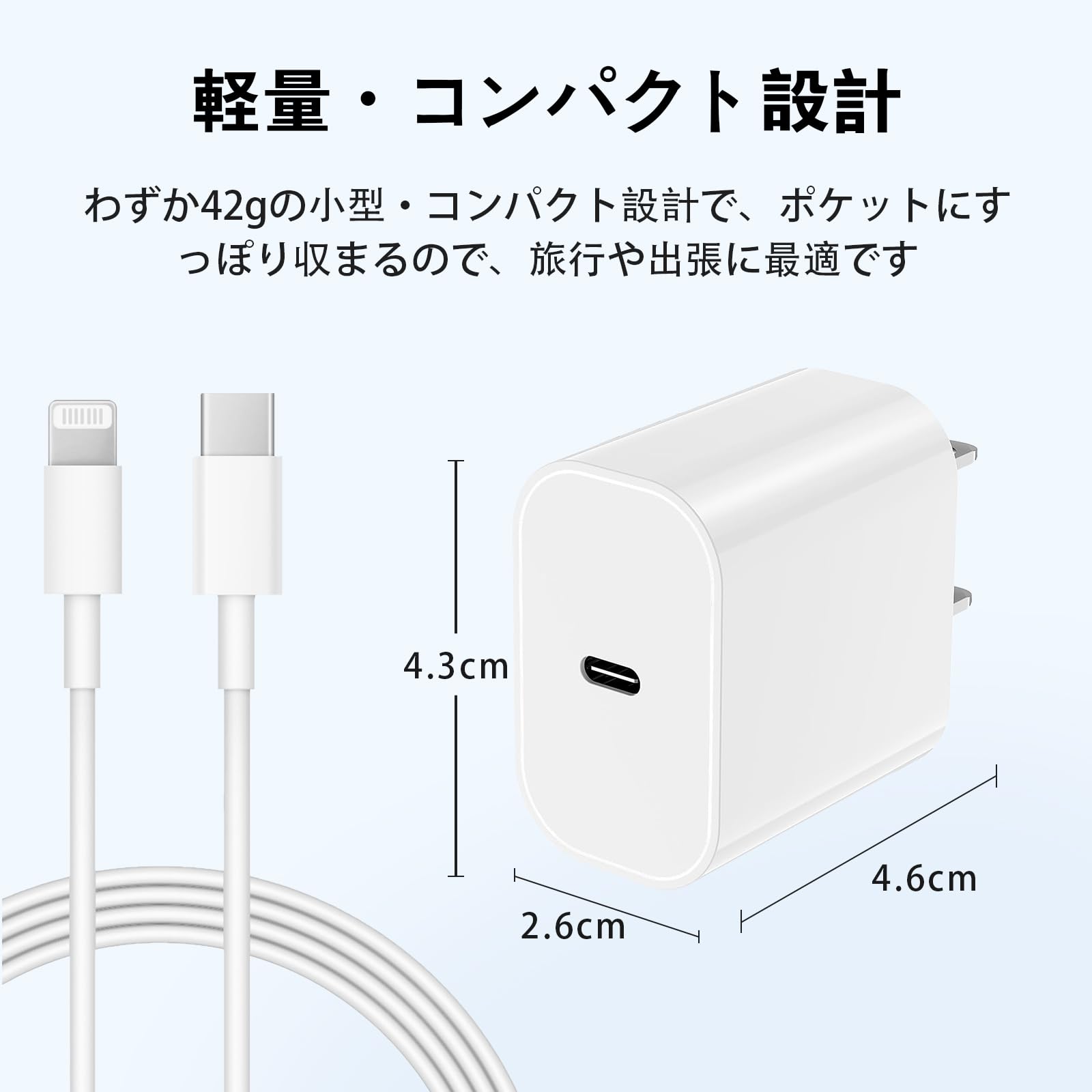 Amazon | iPhone 充電器 20W PD 急速充電 USB C - Lightning ケーブル