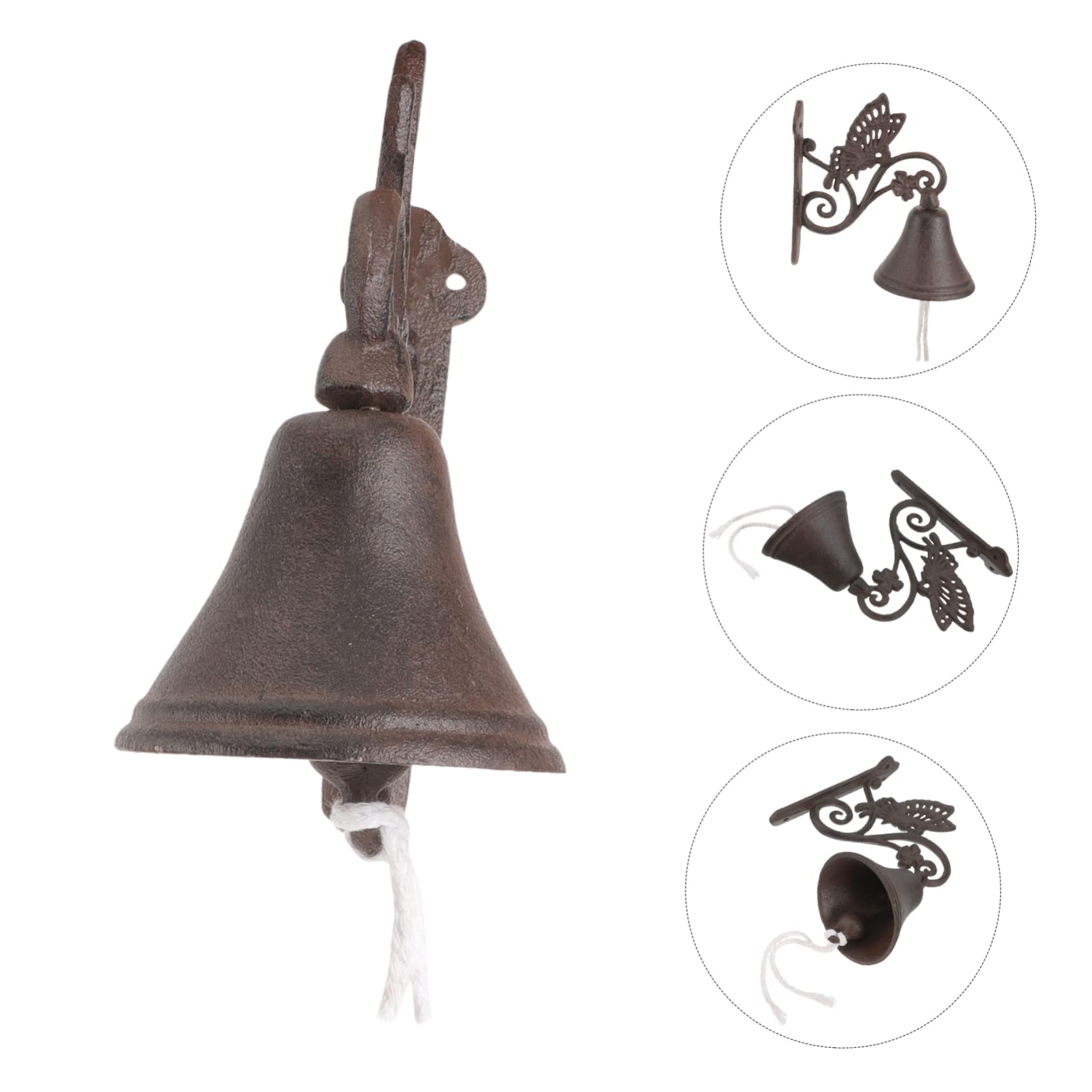 Toyvian Schmetterlingstürklingel Türklingel im Vintage-Stil Vintage Türglocke antike eingangstürklingel hängend mit Türklingeln für zu Hause Ladenbesitzerklingel zum Öffnen der Tür Eisen