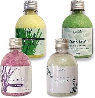 Kit 4 Sais De Banho Espumante para Banheira De Hidro Relaxante 250gr cada