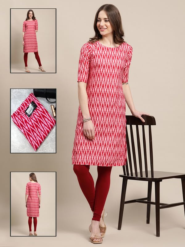 Image of Pinkmint Printed Kurti for Women's ll Straight Kurtis for Women's ll Stylished Kurti (Pack of 6)