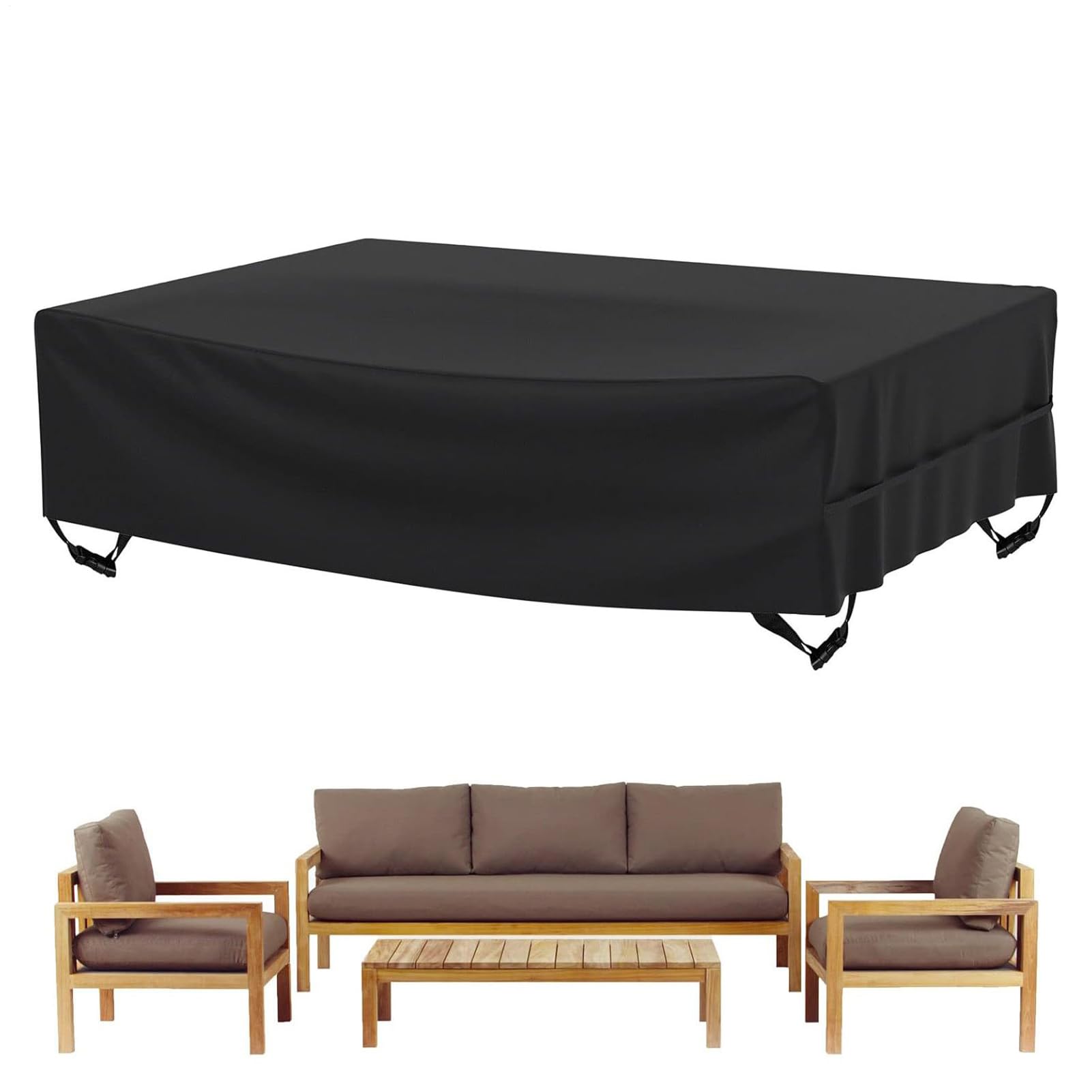 Fundas Para Muebles De Patio | 210D Protección Oxford,Cubiertas De Patio Para Muebles De Exterior Impermeable,Para Exterior Porche Jardín Césped Mesa De Comedor Sofá