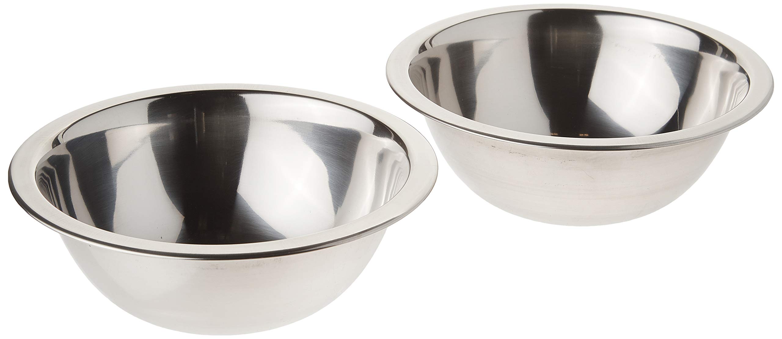 Tiger Chef Mixing Bowls Standard Weight Stainless Steel, Mirror Finish, 3/4 Quart, 2 Pack