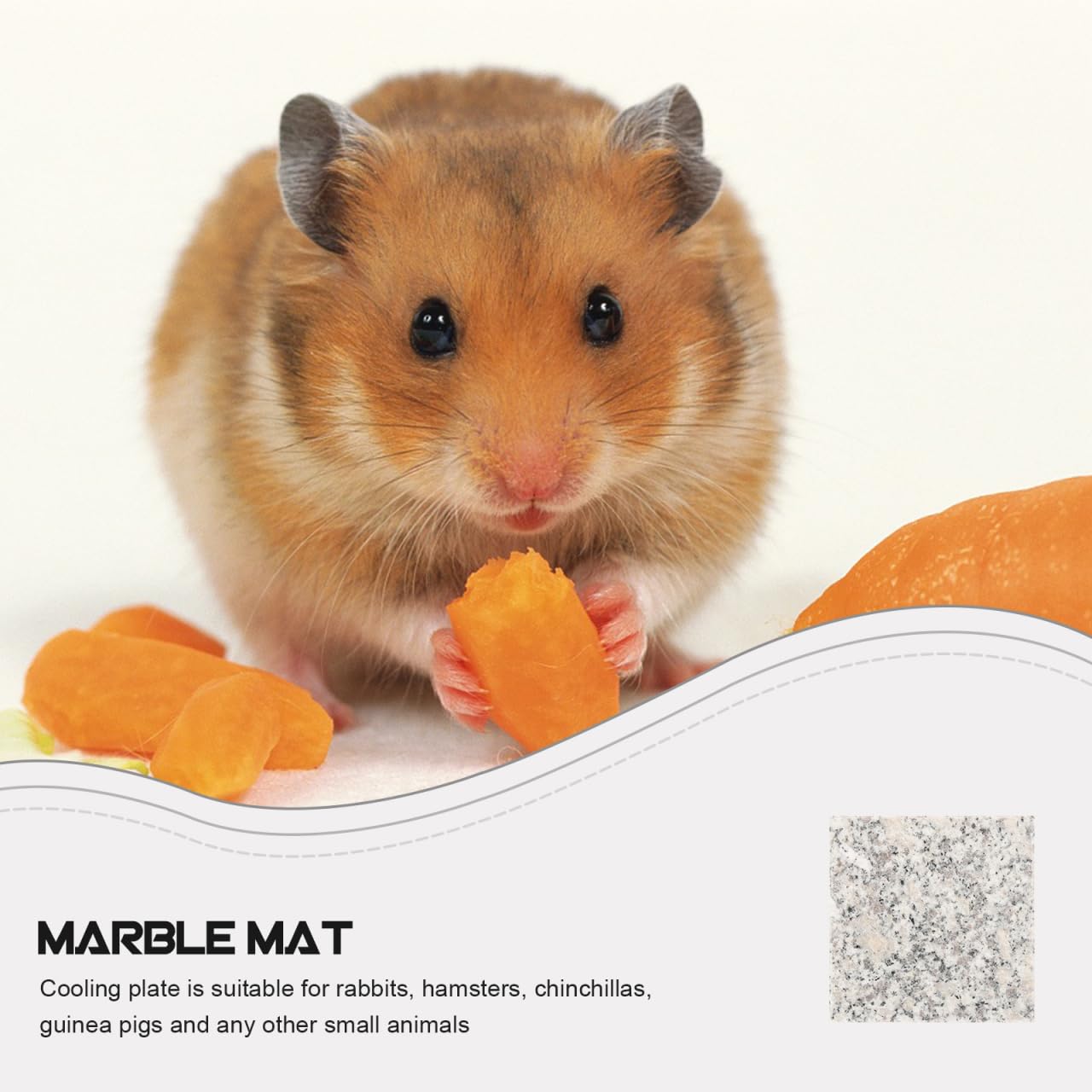 YARNOW 2 Stück Marmorplatte Kühlbrett Für Kleintiere Hamster Meerschweinchen Sommer Haustier Kühlung Tierbedarf Tragbare Kühlmatte 3.54X3.54X0.67In