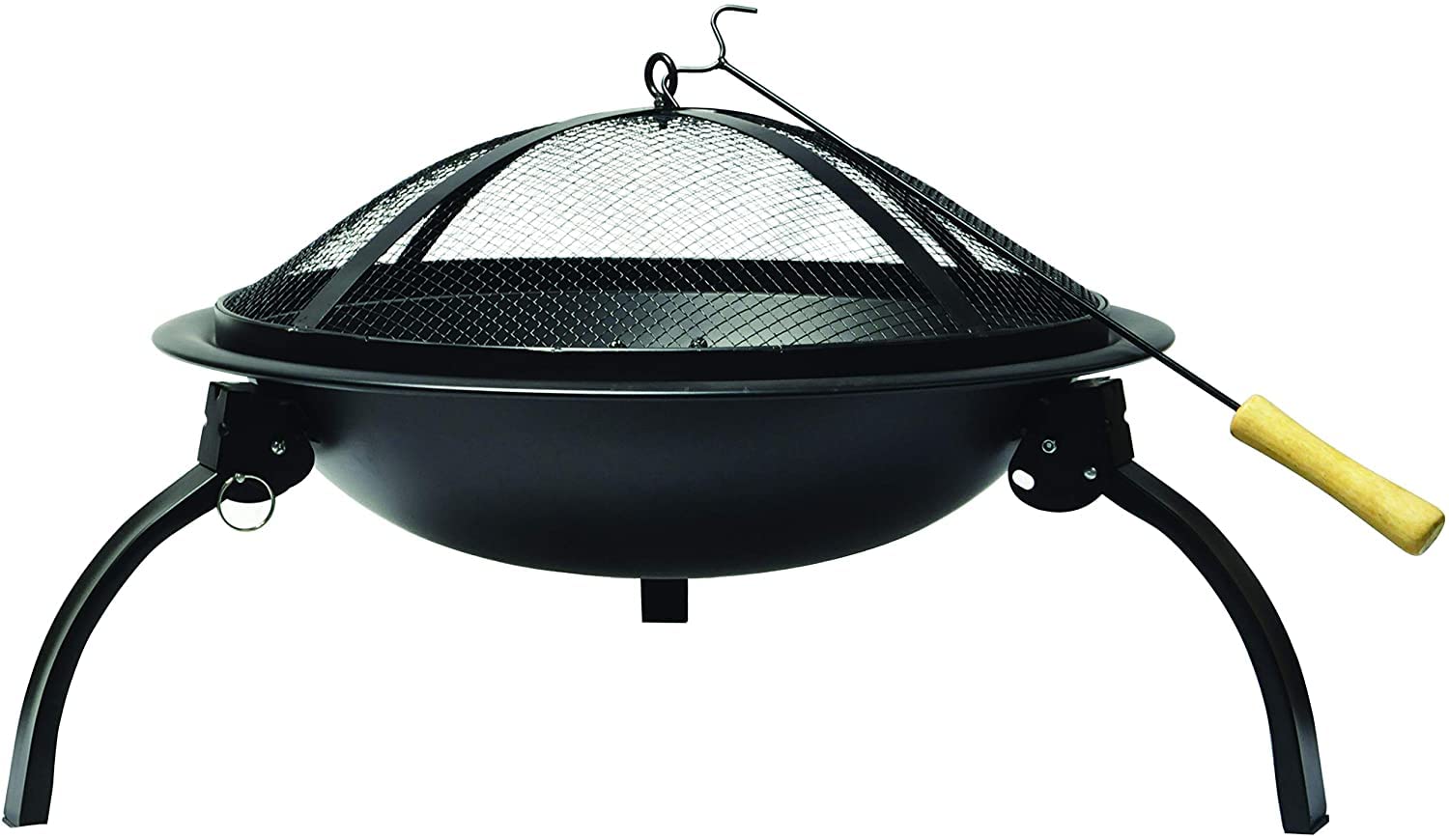Bruciatore a legna da giardino con barbecue Grill per barbecue e giardino all'aperto, riscaldamento a focolare da giardino, ciotola rotonda a forma di braciere per riscaldamento esterno