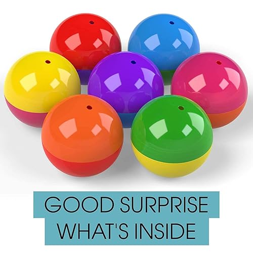 Miniatura 6 de Entervending Cápsulas redondas de colores vacíos 2 pulgadas 1000 unids a granel 7 colores cápsula para máquinas de chicles de juguete envases de