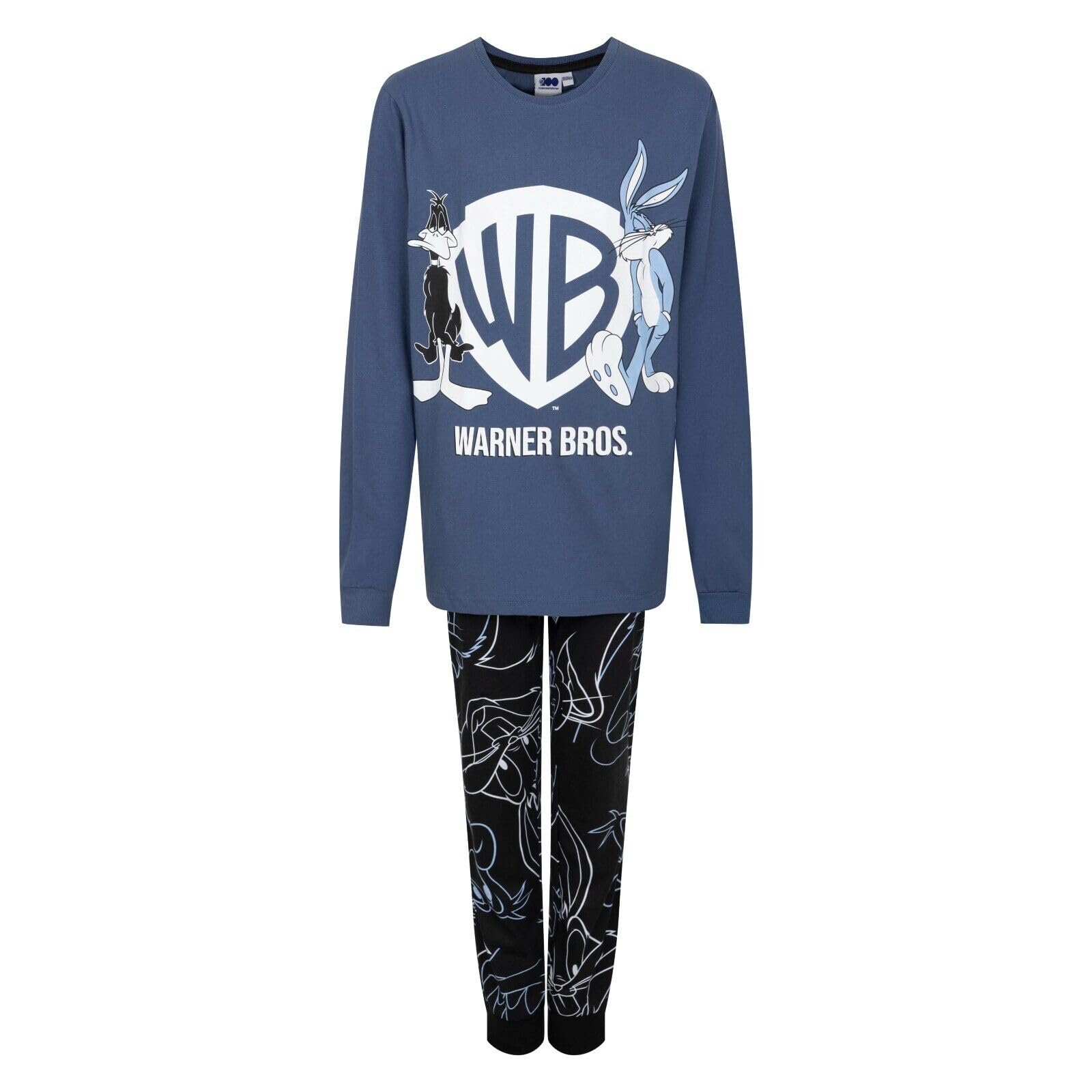 Ex UK Store Boys Pyjamas Character Long Sleeve Long Leg PJ Sets Single Set & 2 Pack New (WB Blue 11-12Y)
