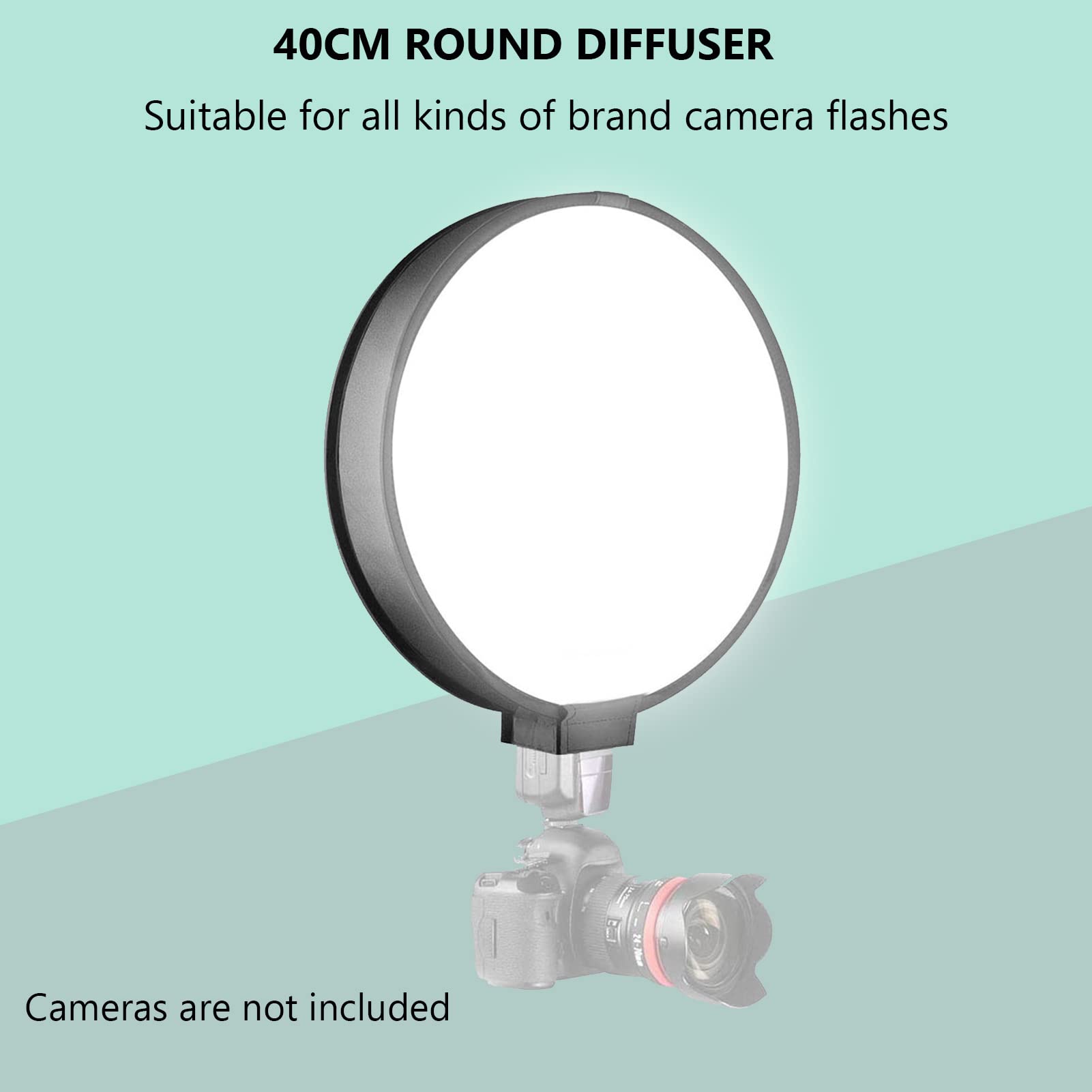 15,75 "/40 cm Round Softbox, Portable Studio Flash Diffuser Light Softbox con Bolsa de Transporte para Fotografía de Retrato y Producto