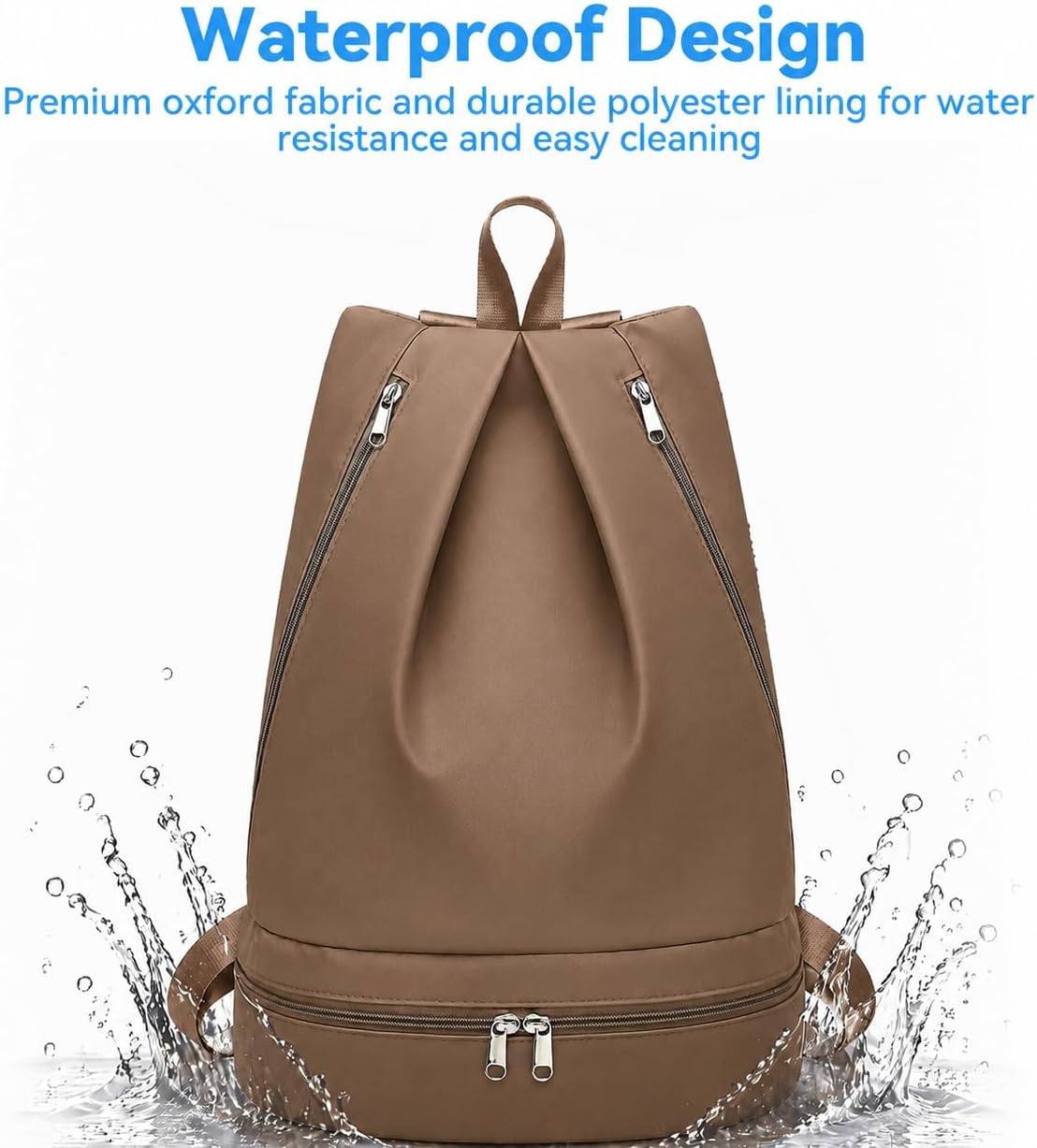 Waterproof Gym Bags with Wet Pocket & Separate Compartment image 4