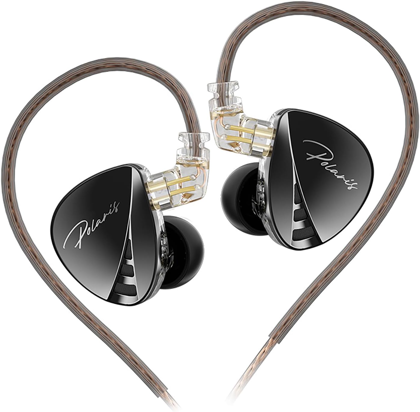 CCA Polaris 4 Tone Adjustable in Ear Monitor Headphones, High-Sensitivity Dual-Cavity Dynamic Driver IEM Earphones, HiFi Stereo Gaming Earbuds with 2pin Detachable Cable