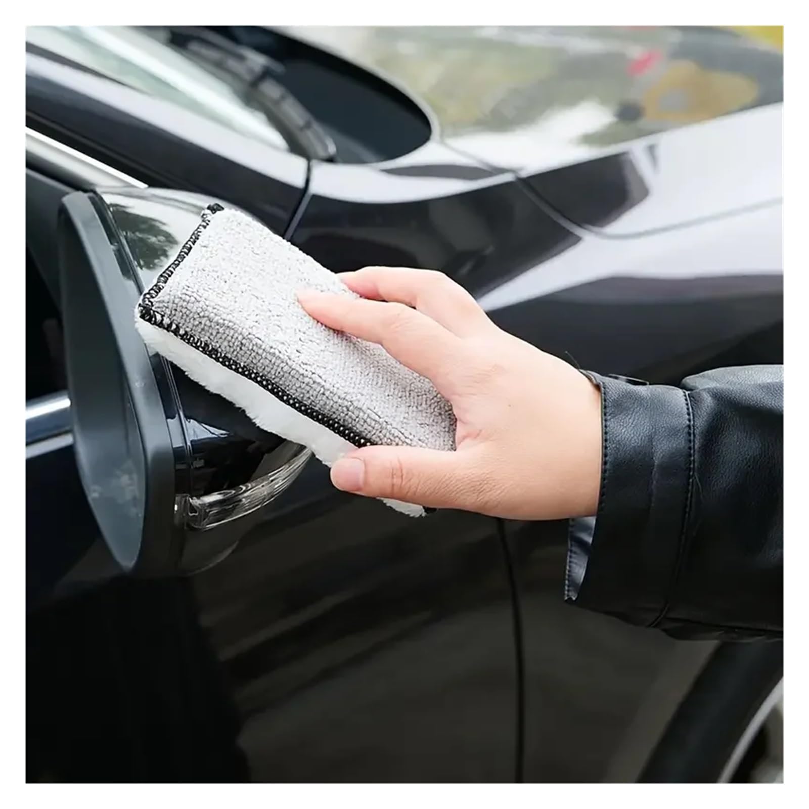 2/24 piezas Esponjas de microfibra suaves doble cara for limpieza cuero coche, toallas for encerar y herramientas detallado automotriz(24pcs)