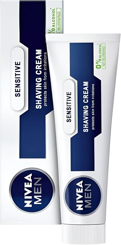 MEN Sensitive Shaving Cream for Men with Sensitive Skin, Alcohol-Free Formula with Chamomile and Witch Hazel, Helps Comfortable Shave, Value 4-Pack, 3.38 fl oz Each (100 ml)