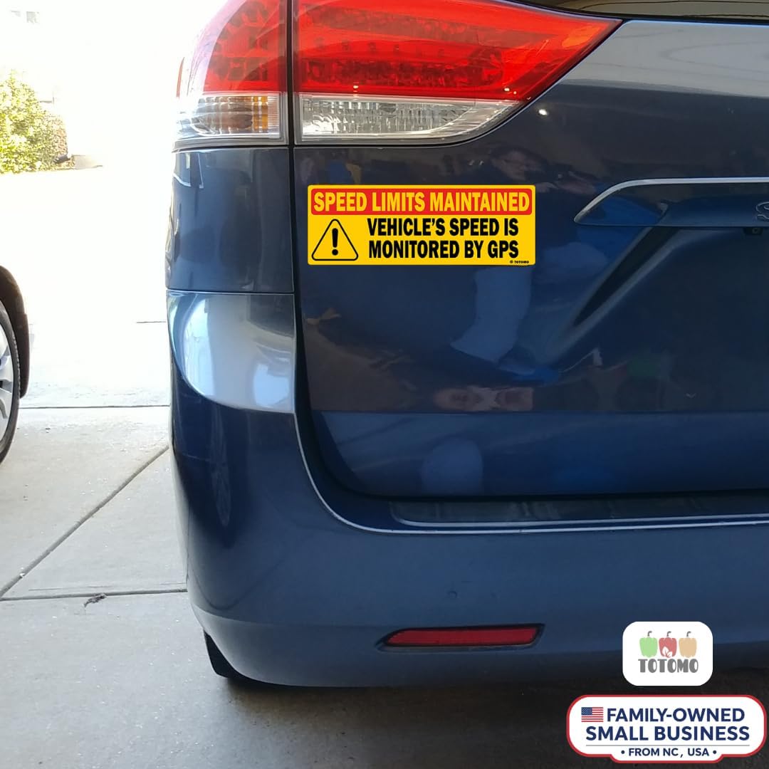 Magnetic Sign 10-Pack Vehicle Speed is Monitored by GPS | Speed Limits are Maintained Safety Magnet 10"x3.5" Reflective Warning Decal for Car Truck Van Fleet Commercial Vehicles Durable Weatherproof