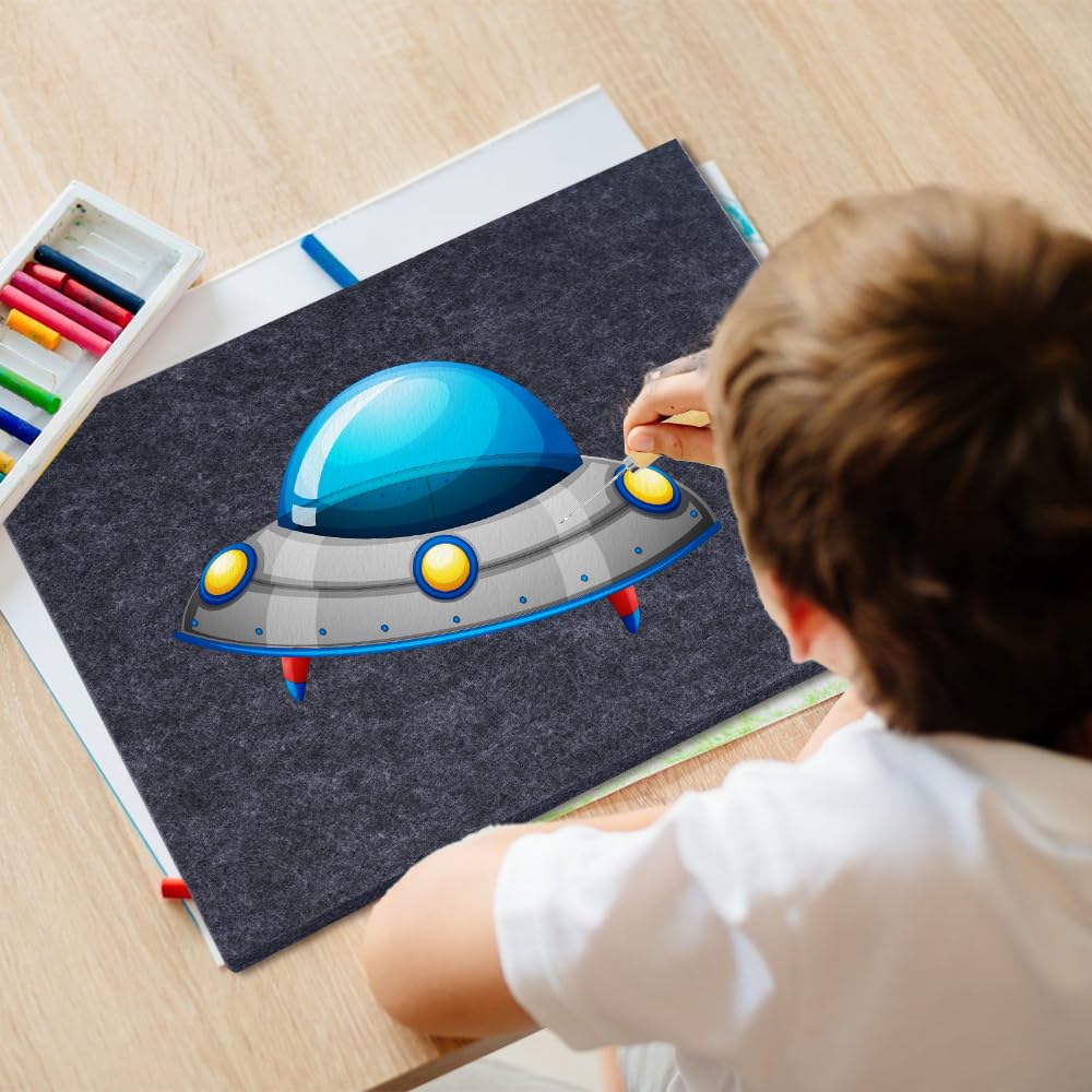 AILUYA Tingling Set van 4 stuks priknaalden, houten priknaaldenset voor kinderen, 4 x prikvilt onderleggers 20 x 30 x 0,9 cm met 4 x priknaalden voor kinderen vanaf 3 jaar, cadeau voor Pasen