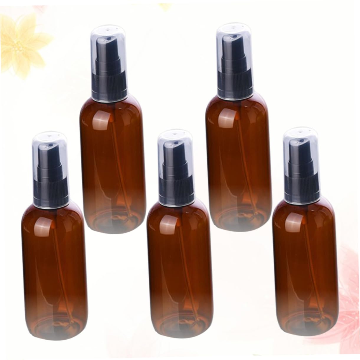 DOITOOL 15pièces Bouteilles De Spray Plastique De Flacons Vaporisateurs Rechargeables Pour Cosmétiques Et Liquides Design Compact Et Léger Pour Voyage Et Usage Quotidien Marron
