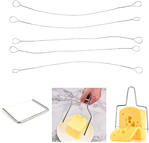 Miniatura 6 de TorSor Paquete de 10 piezas de alambre de repuesto para cortar quesos cortadores de quesos de acero inoxidable de 5.5 in 5.5 pulgadas, repuesto de