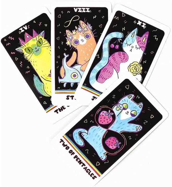 Amazon.co.jp: タロットカード 知恵オラクルカード 78 pcs 黒猫 Tarot