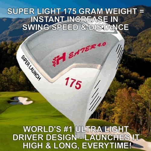 #1 Heater Ghost 175 Gram Ultralite Golf Driver Head Illegal Non-Conforming Compare Taylormade (10.5)