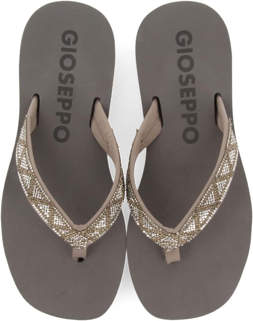 Chanclas De Cuña GIOSEPPO Chanclas Para Mujer Color Gris Con