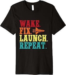Wake Fix Launch Repeat - Aircraft Mechanic Premium T-Shirt