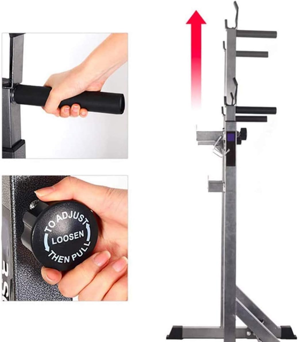 Multi-Function Weight Lifting Home Gym Fitness Multifunction Household Barbell Stand, Adjustable Squat Rack, for Weight Lifting Stand, Strength Training, Home Gym And Full Body Workout, Maximum