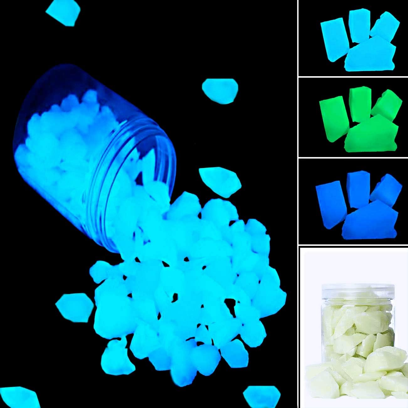 GeniusCells Glow in The Dark Stones for Concrete 2.1LB Glow Rocks | Glow Pebbles Garden Rock Lawn Yard Walkways