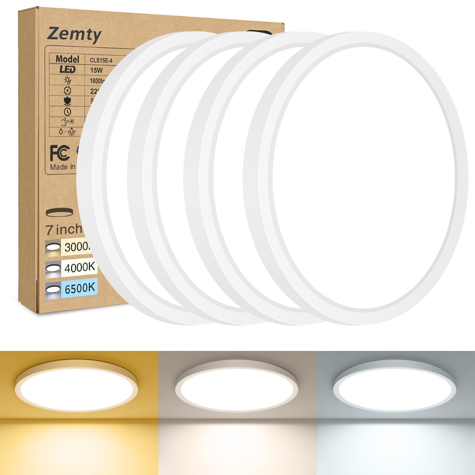 zemty Rund Ultra Dünn Deckenlampe LED Lampen Deckenlampen