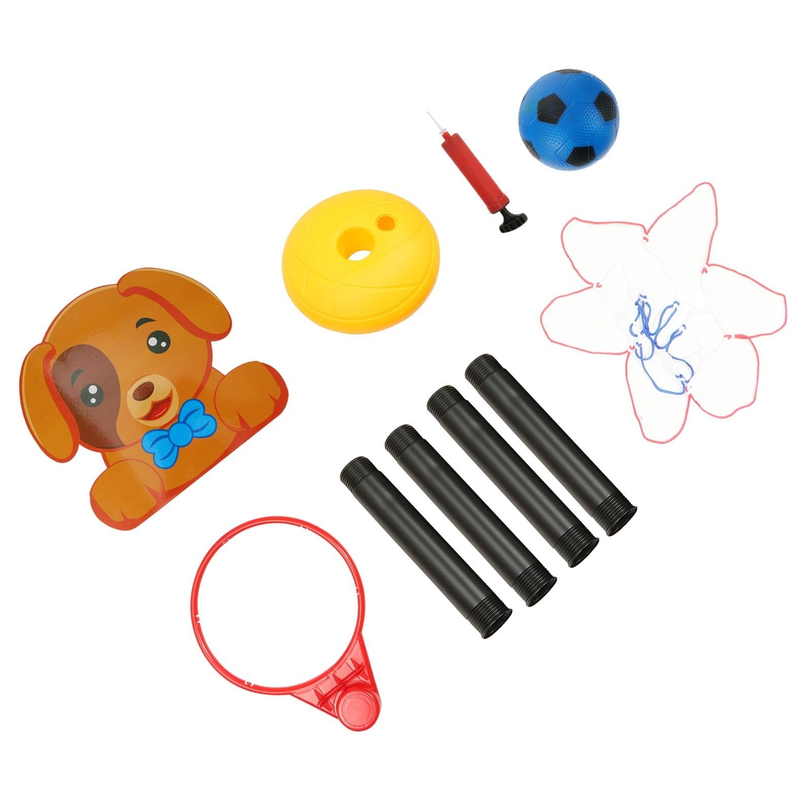Canasta de baloncesto portátil regulable para niños con base estable 8