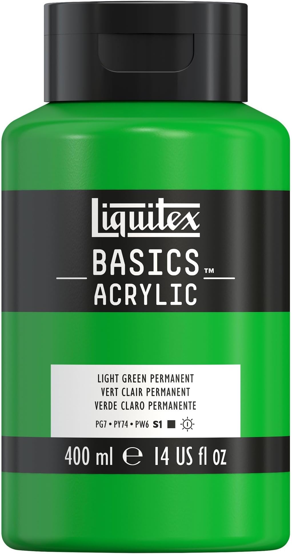 Liquitex Basics Acrylic Colour 400ml Light Green Permanent
